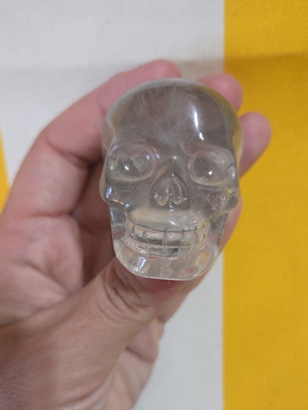 Clear Crystal Skull Accent - Home Accents